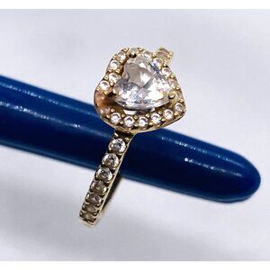 Pandora Authentic 14k Elevated Heart Ring Size 4.5
